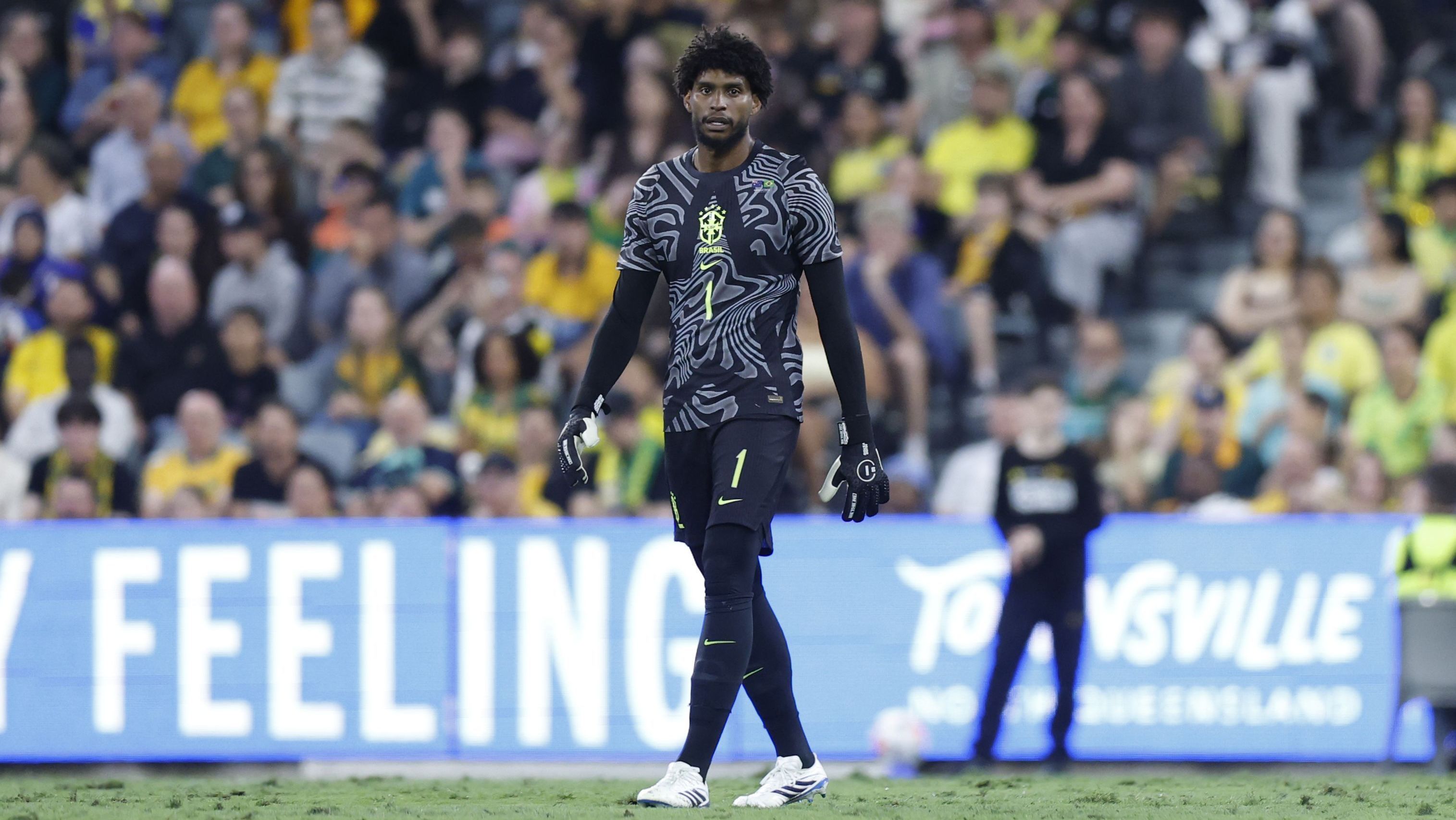 Hugo Souza foi titular do Brasil contra a Austrália