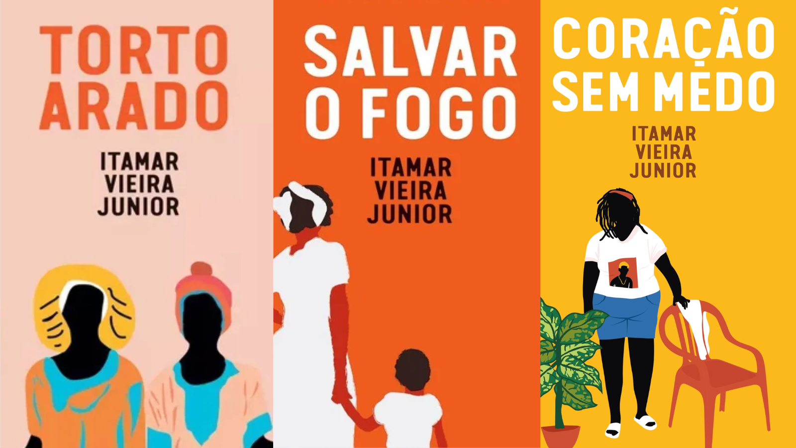 Capas da trilogia de Itamar Vieira Júnior • Reprodução/Todavia
