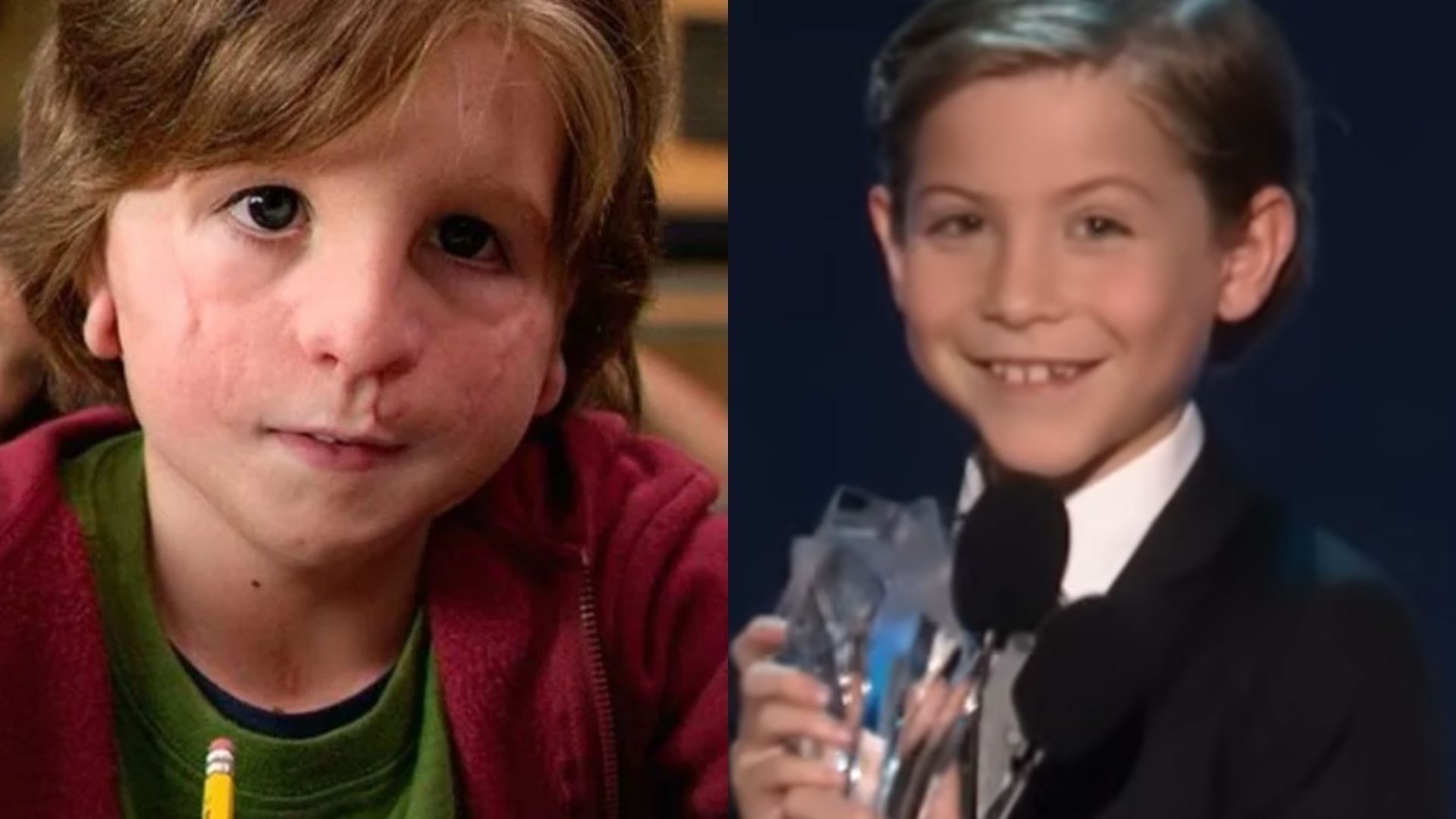 Ator Jacob Tremblay na época que interpretou o protagonista do filme "Extraordinário"