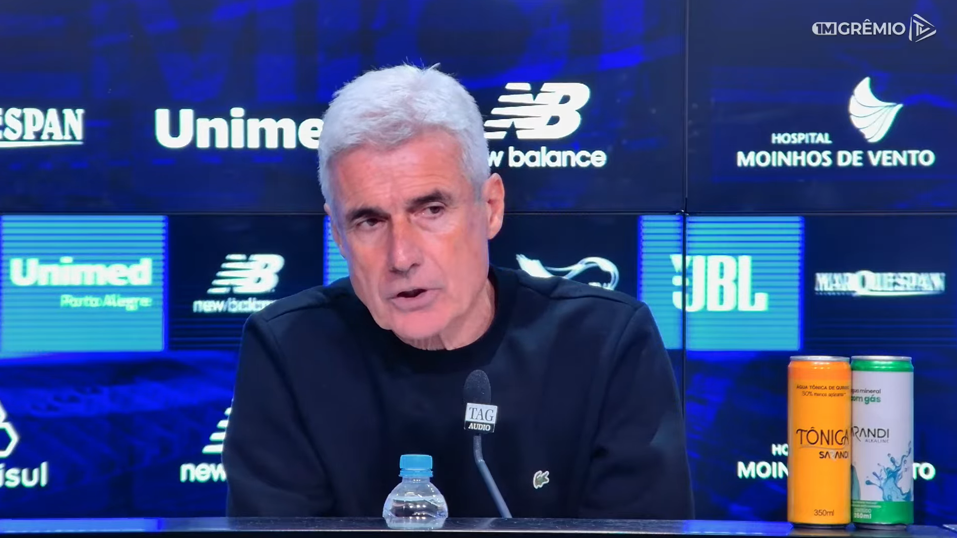 Luis Castro durante coletiva após Grêmio x Vasco pelo Brasileirão