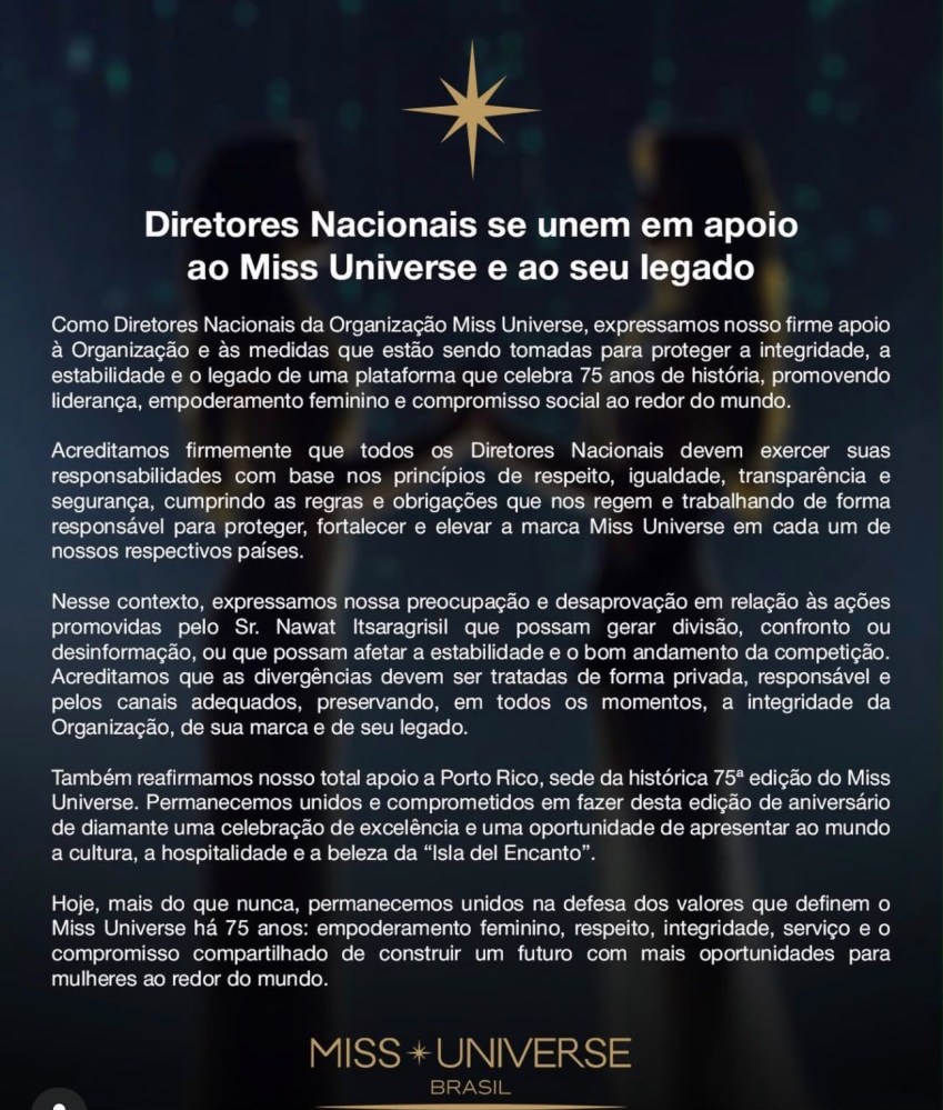 Miss Universe Brasil confirma Marcella Kozinski no Miss Universo 2026 e explica decisão • Divulgação