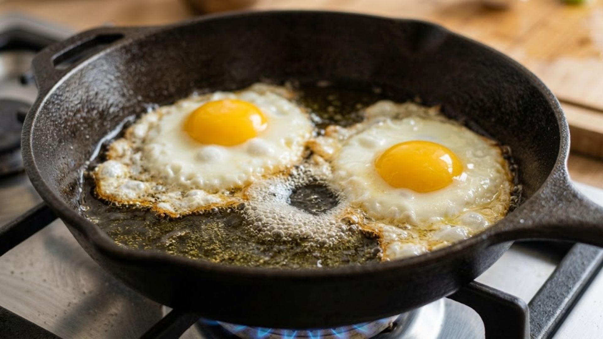 Adicionar uma pequena quantidade de vinagre à frigideira antes de preparar **ovos fritos** altera a estrutura do alimento por meio de uma reação química simples.O ingrediente atua diretamente na coagulação rápida das proteínas da clara, impedindo que ela se espalhe pelo recipiente durante o cozimento