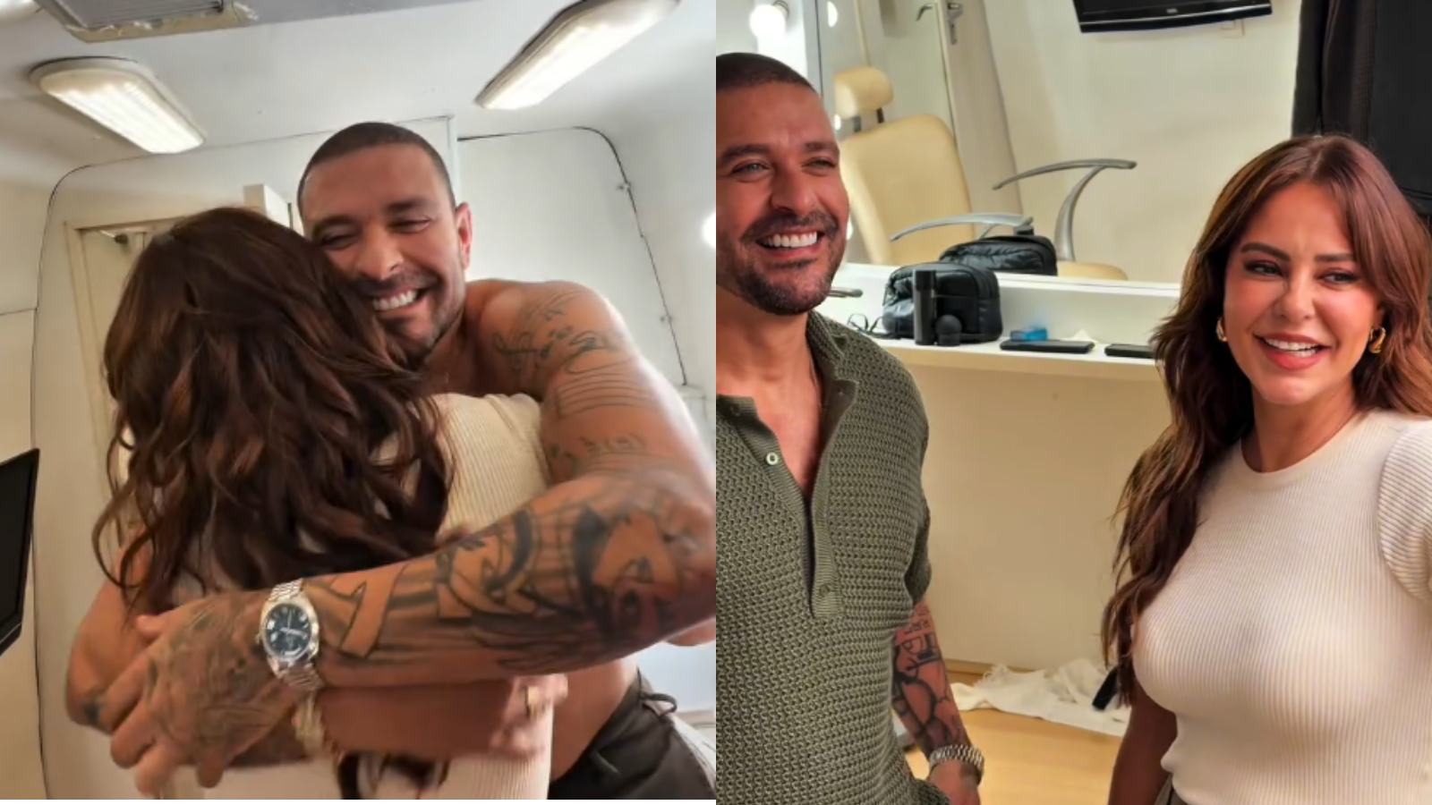 Diogo Nogueira e Paolla Oliveira se encontram após 10 meses do término