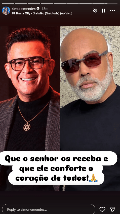 Simone Mendes posta sobre morte de Rick Renner • Instagram/ Simone Mendes