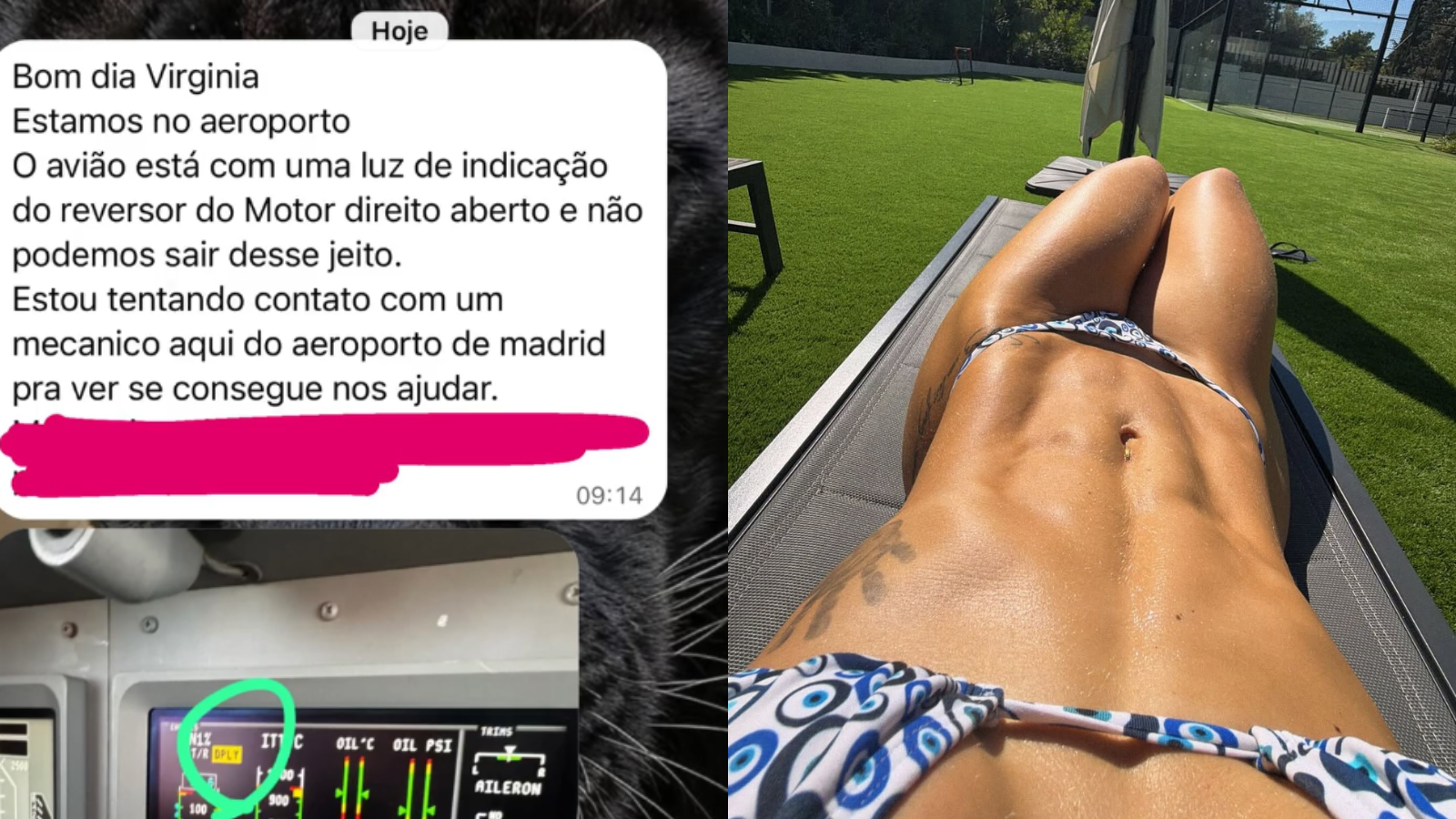 Virginia aproveita tarde na casa de Vini Jr. após perrengue com jatinho • Instagram/Virginia Fonseca