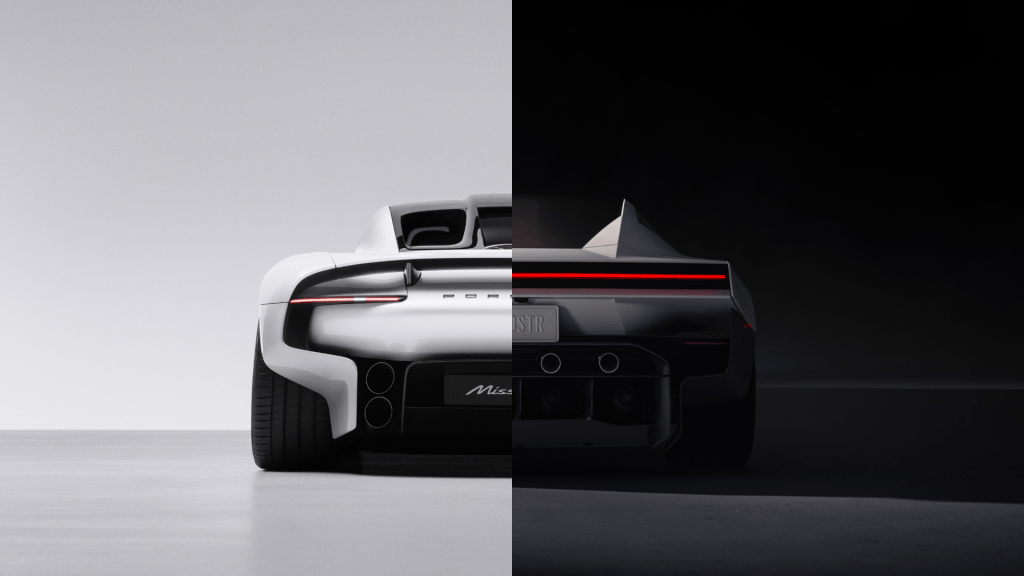 Tesla Roadster ofusca Porshe Mission S na web com revelação no mesmo dia