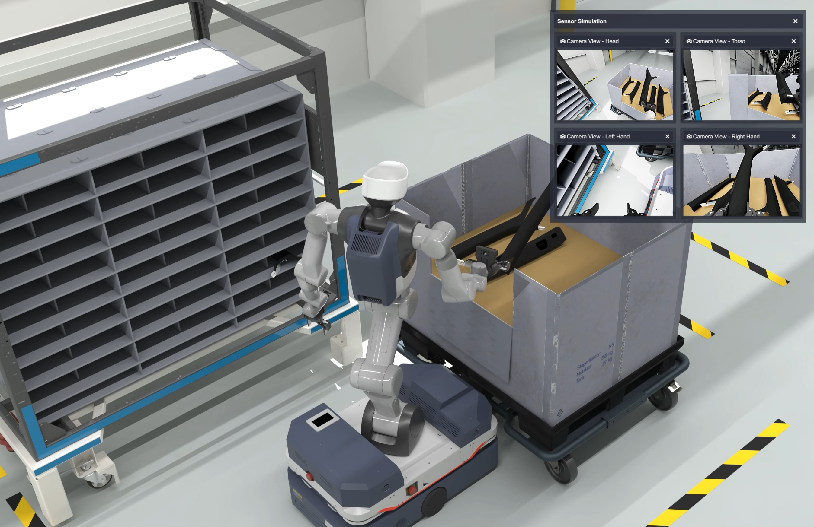Audi testa robôs humanoides e IA para otimizar linhas de montagem em parceria com Agile robots, NVIDIA e Dassault Systèmes • Divulgação Audi