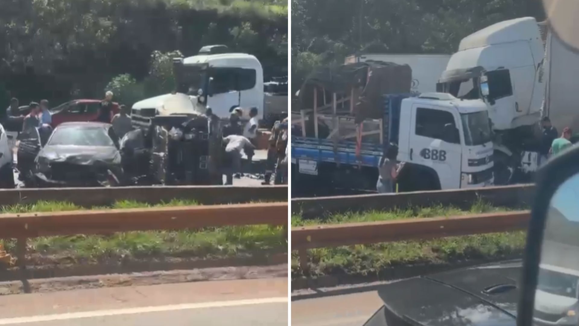 Duas vítimas foram socorridas em estado grave após o acidente, um delas com traumatismo craniano