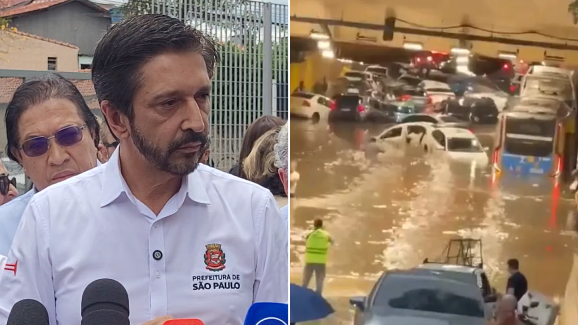 Ricardo Nunes fala sobre ocorrências causadas pelas chuvas nesta quarta-feira, 14 de outubro de 2026, em São Paulo