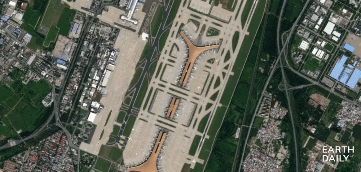 Imagens do Aeroporto Internacional de Pequim-Capital gerada pelo satélite • Earth Daily