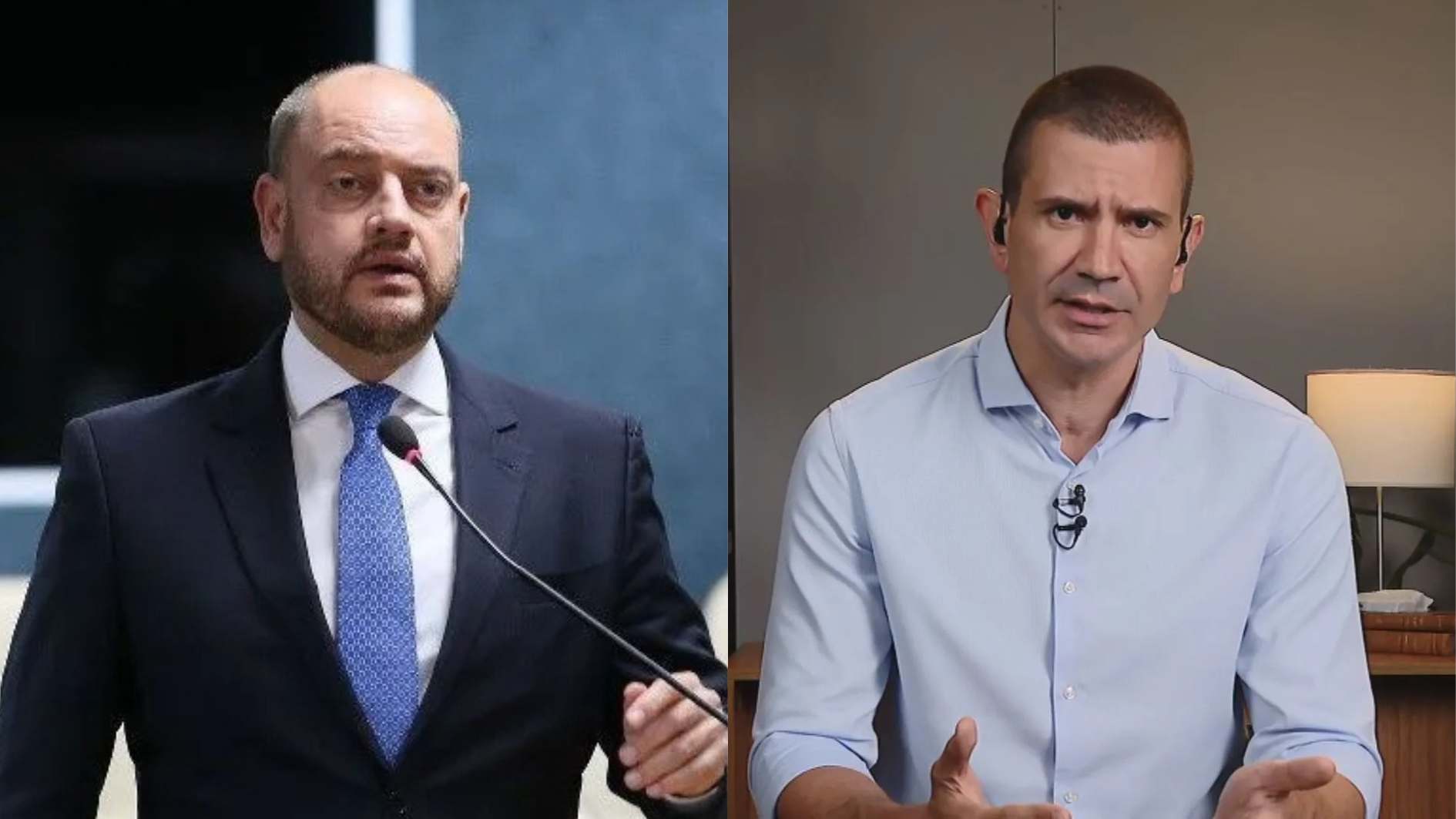 Governador em exercício do Rio de Janeiro, Ricardo Couto de Castro e o governador eleito Douglas Ruas (PL)