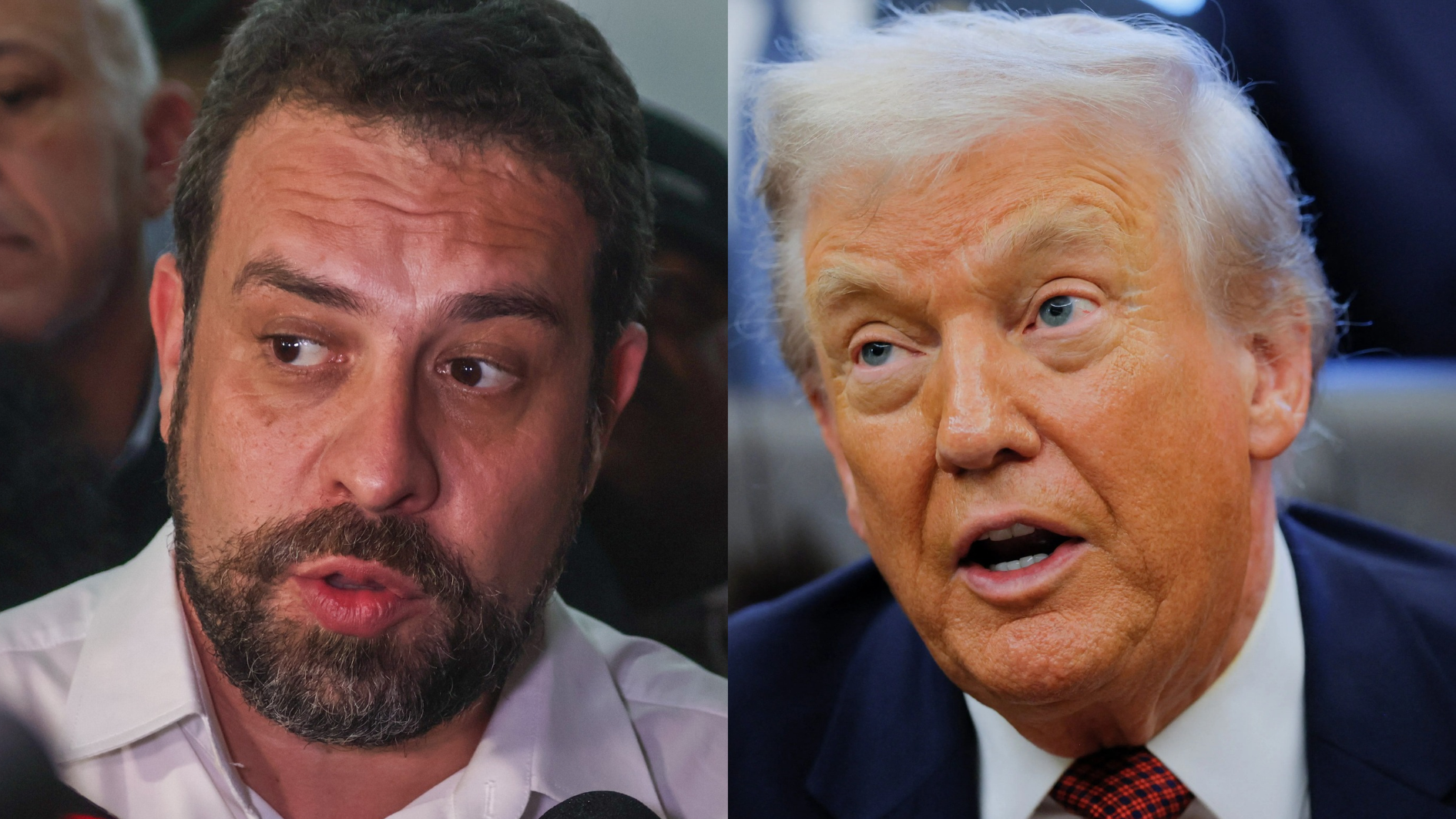 Guilherme Boulos e Donald Trump