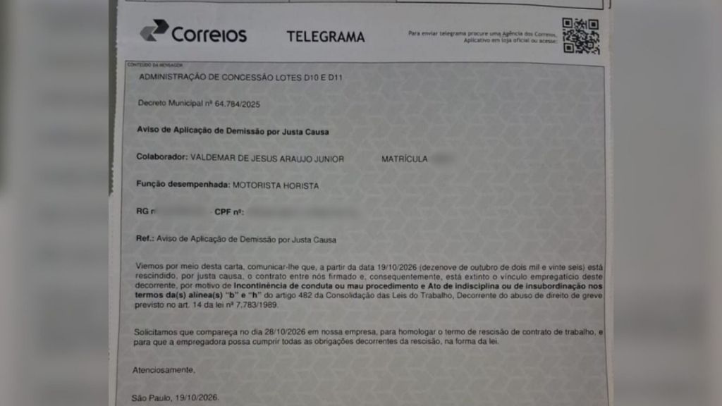 Greve de ônibus em SP recomeça após demissão de grevista por justa causa