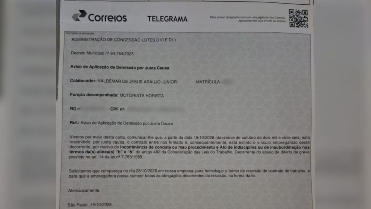 Greve de ônibus em SP recomeça após demissão de grevista por justa causa