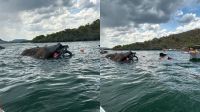 Marinha investiga acidente com chalana no Rio Grande em Minas Gerais