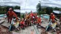 Bombeiros resgatam cachorro preso em destroços em Niterói