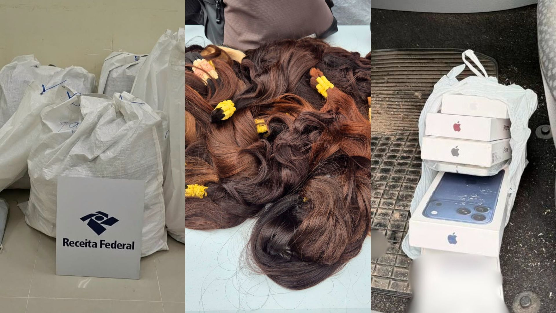 Atualização: Receita Federal apreende R$ 350 mil em produtos e ‘cabelo humanos’ ilegais