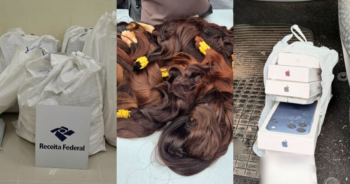 Receita Federal apreende R$ 350 mil em produtos e ‘cabelo humanos’ ilegais