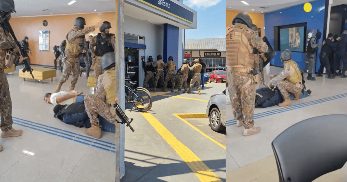 Cercamento policial em agência bancária de Imperatriz após assalto