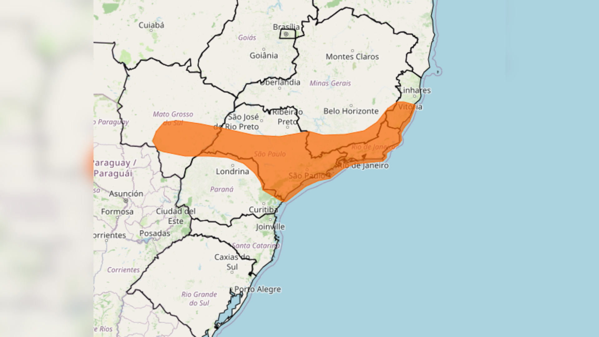 mapa brasil regioes afetadas chuva