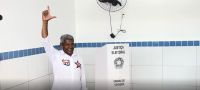 Celina Leão, candidata ao governo do DF, vota no 2º turno em Brasília