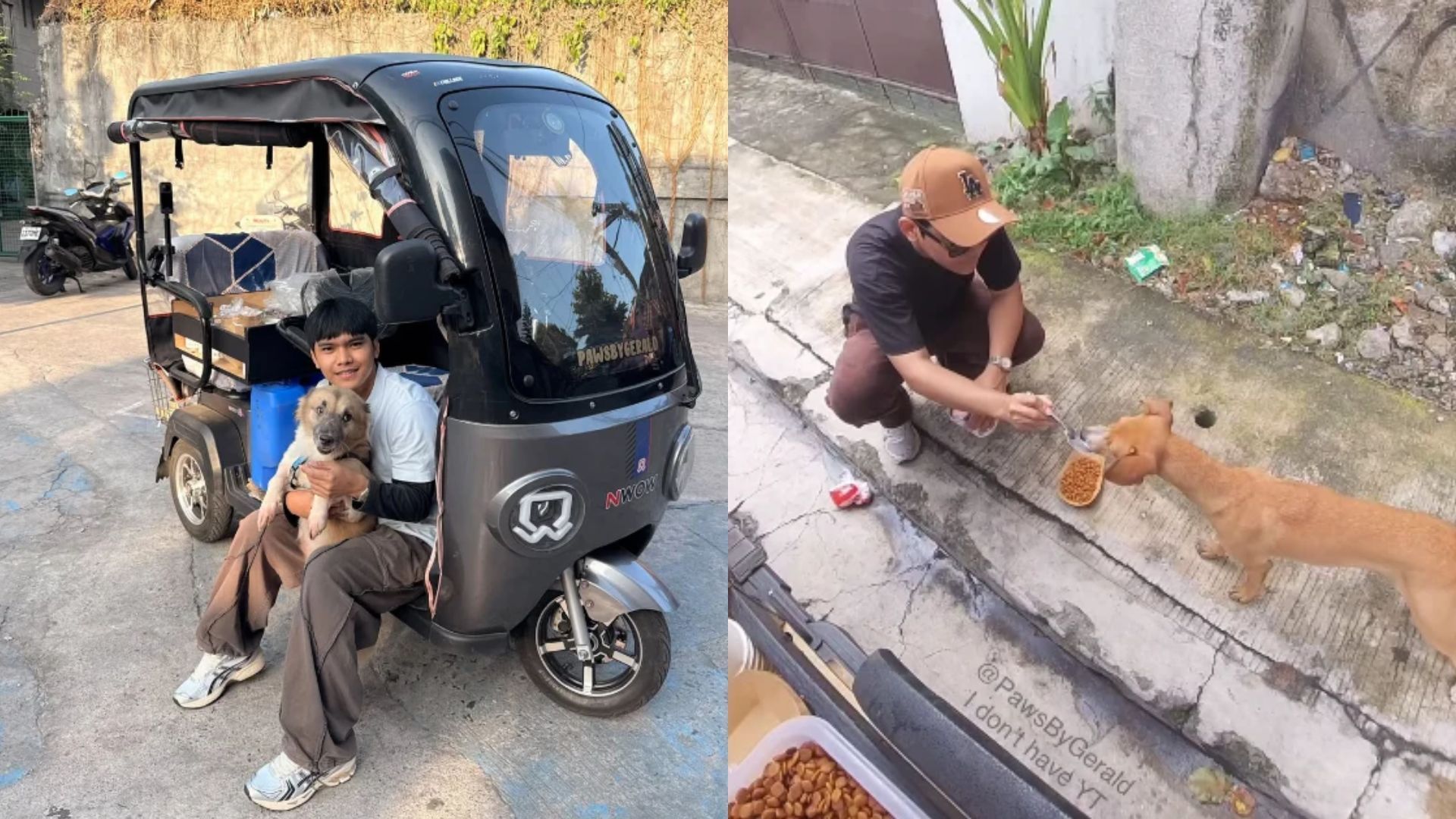Jovem filipino utiliza triciclo adaptado para alimentar cães e gatos em situação de abandono nas ruas de Malabon