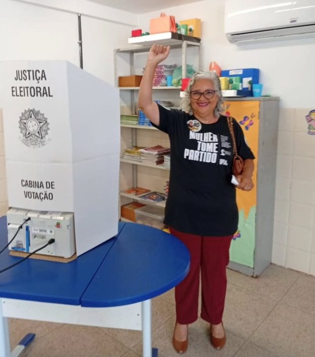 Lenilda Luna (UP), candidata ao Governo de Alagoas • Reprodução/Redes Sociais Lenilda Luna (UP)