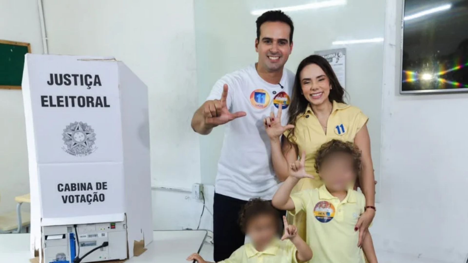 Lucas Ribeiro (PP), atual governador da Paraíba, também compareceu às urnas • Reprodução/Redes Sociais Lucas Ribeiro