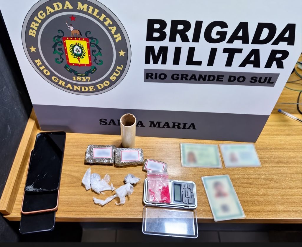 imagem do que foi apreendido pela brigada militar