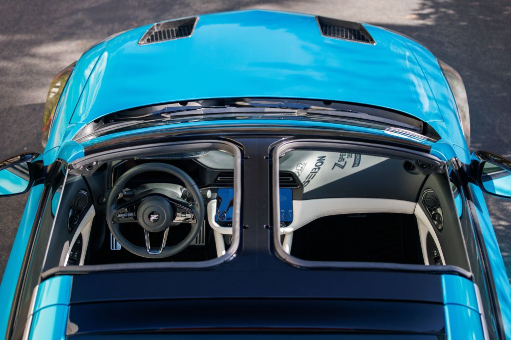 Nissan Z Kaze com teto T-top, motor V6 biturbo com peças da GReddy e rodas NISMO restauradas foi exibido na ZCON; Nissan não fala em produção • Divulgação Nissan