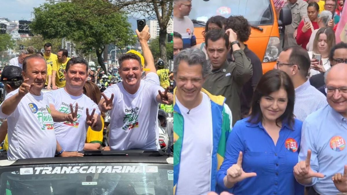 Aliados de Flávio e Lula fazem atos em SC e SP neste sábado (17)
