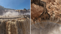 Passarela das Cataratas do Iguaçu é interditada após vazão de rio aumentar
