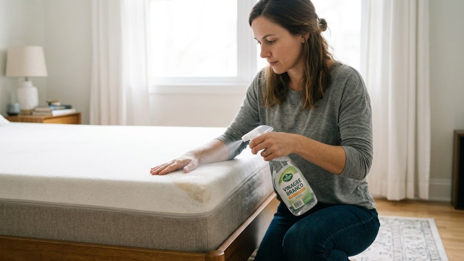 Sem encharcar e deixando agir por uma hora: o truque com vinagre no colchão que desinfeta o tecido e afasta insetos