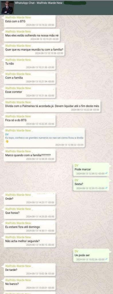 Conversa entre Daniel Vorcaro e Walfrido Warde