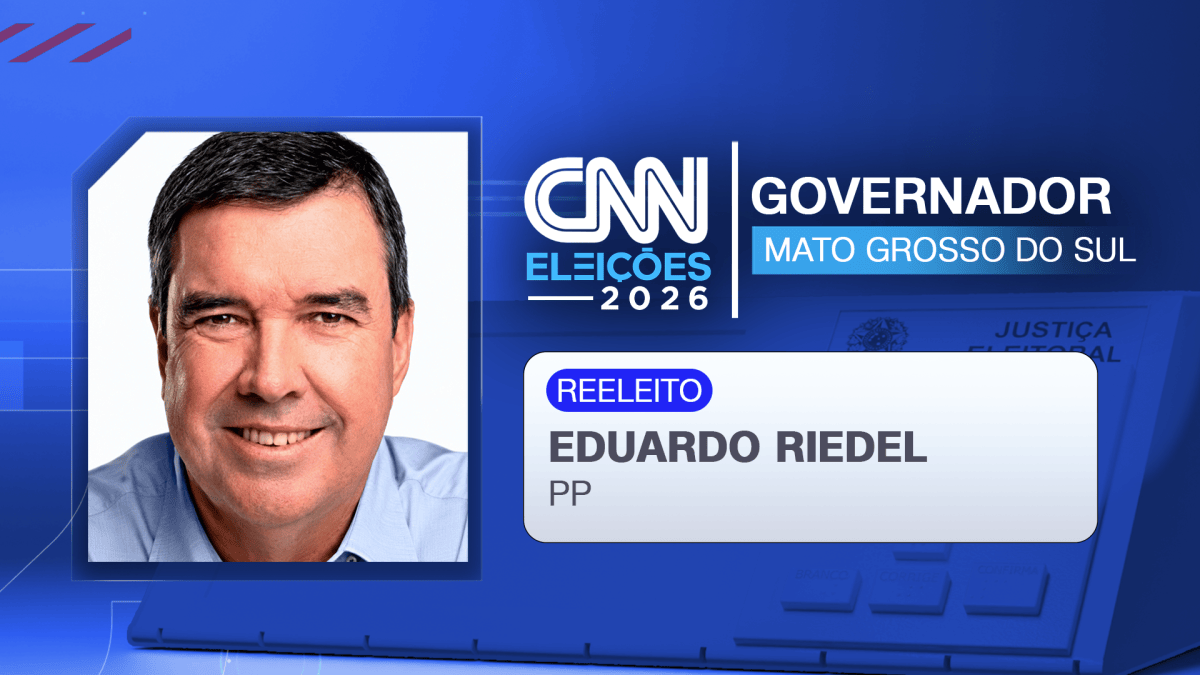 Eduardo Riedel é reeleito governador de Mato Grosso do Sul no 1º turno