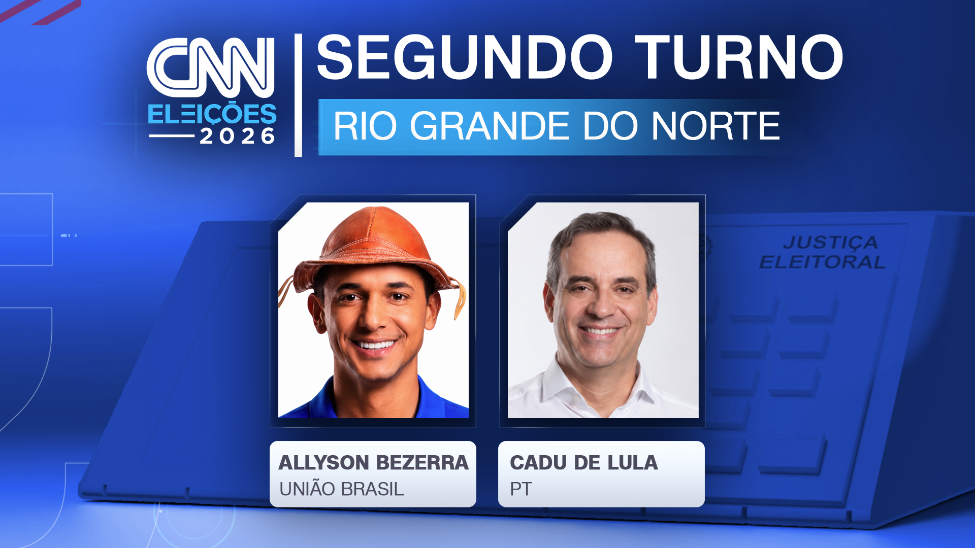 Allyson Bezerra (União Brasil) e Cadu de Lula (PT) vão ao 2º turno no Rio Grande do Norte