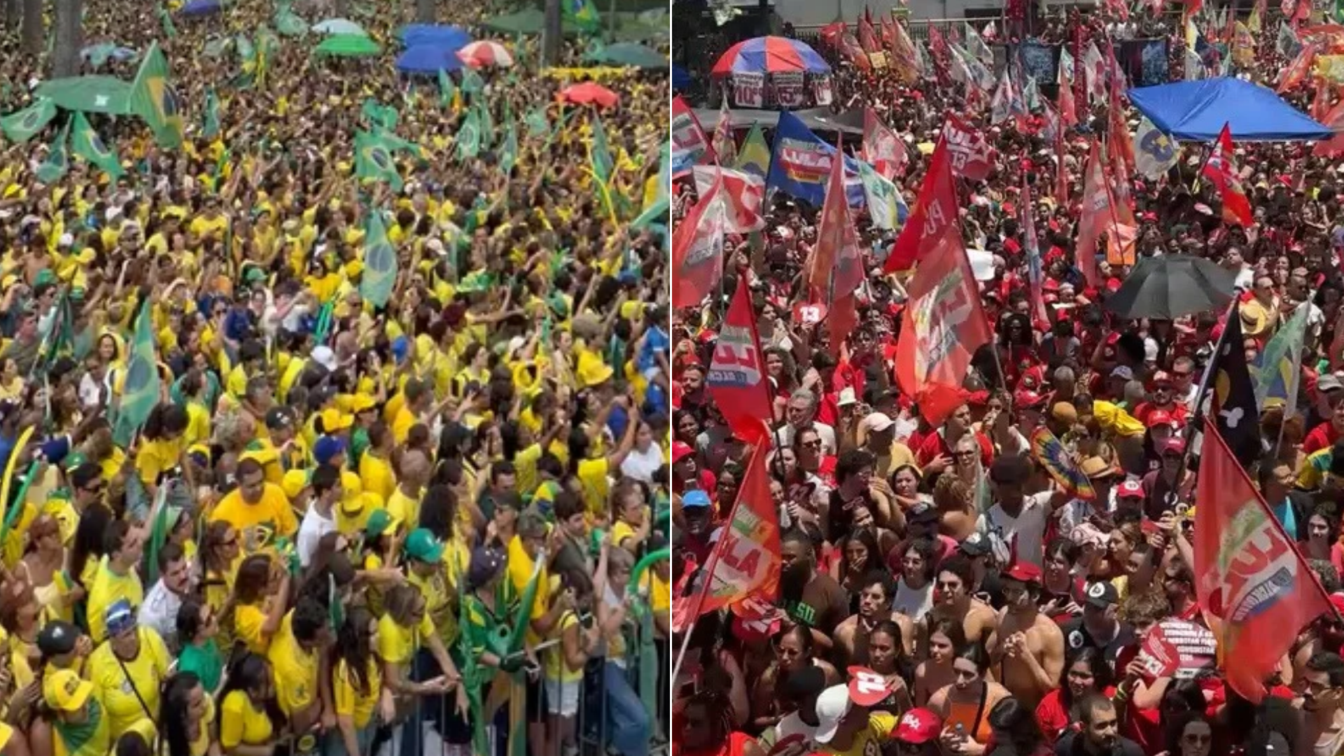 Manifestações pró- Flávio e Lula ao redor do Brasil neste sábado (24)