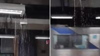 Vídeo: Vazamento de água atinge plataforma de estação do Metrô de SP