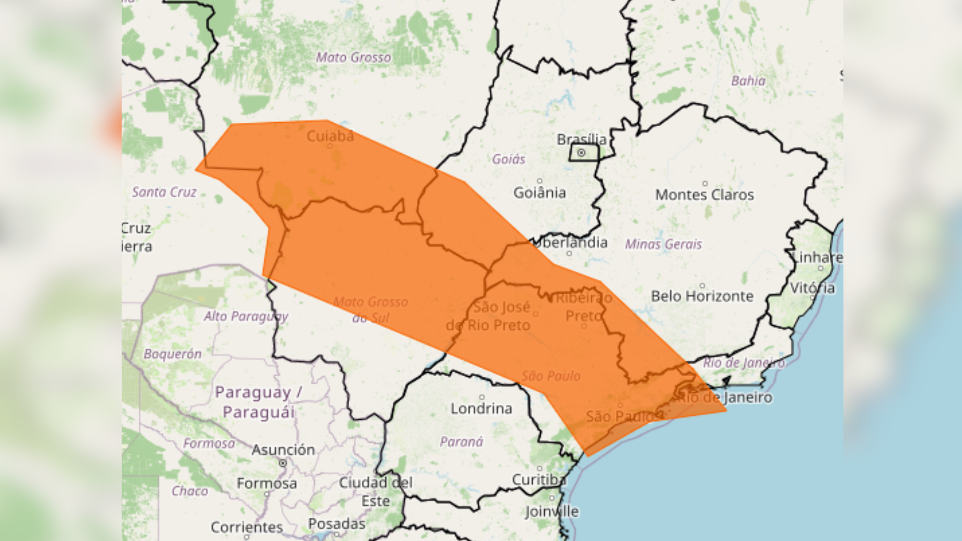 mapa do Inmet