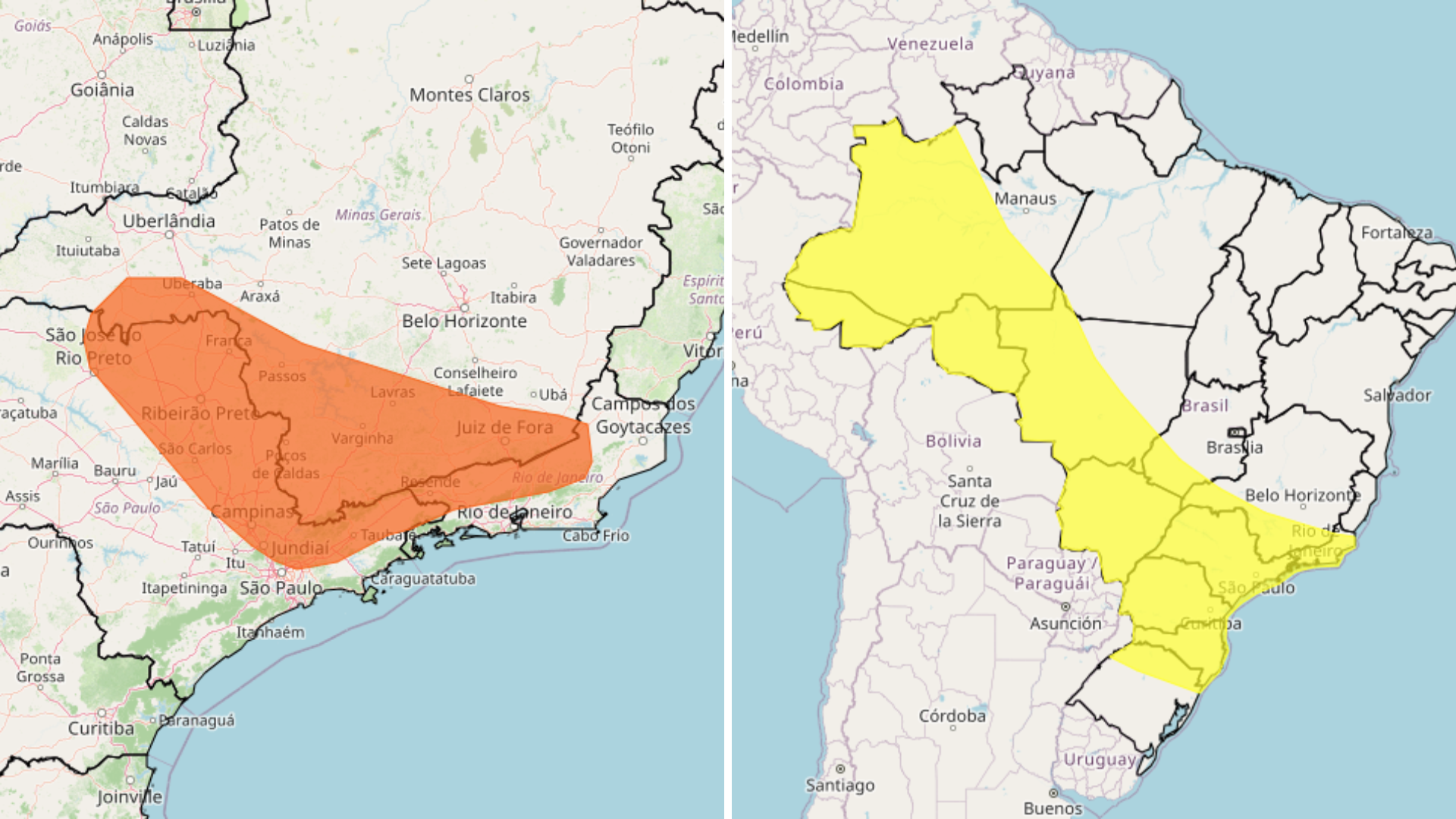 Inmet emite alertas para tempestades em doze estados nesta segunda (12)