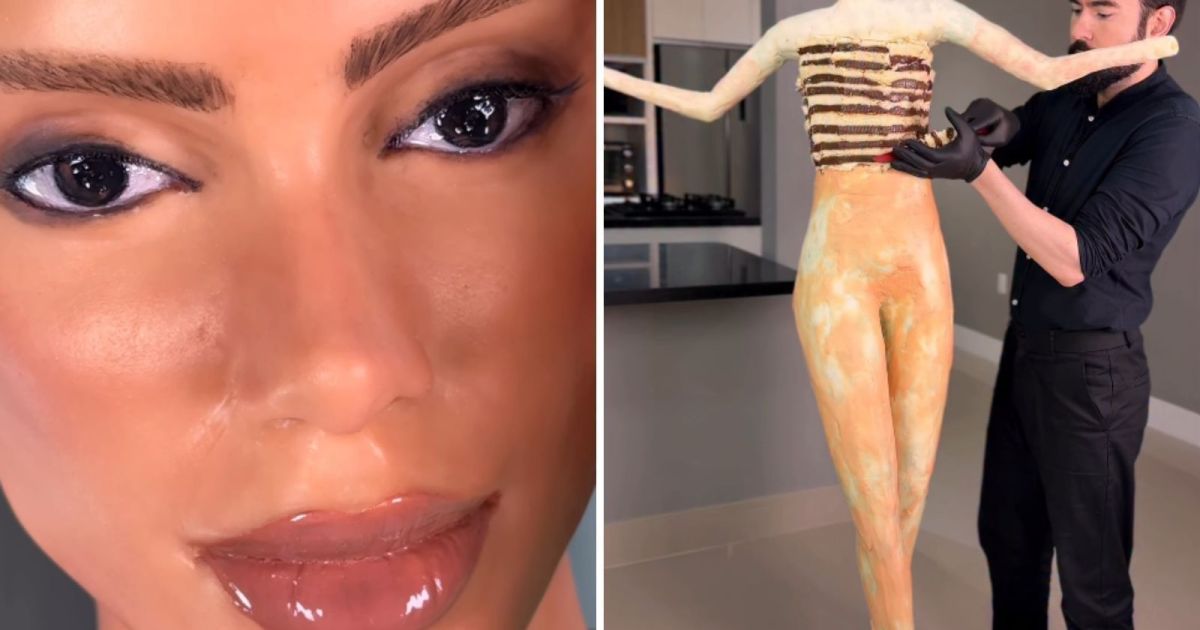 Artista cria bolo realista de rosto e corpo de Anitta; veja resultado