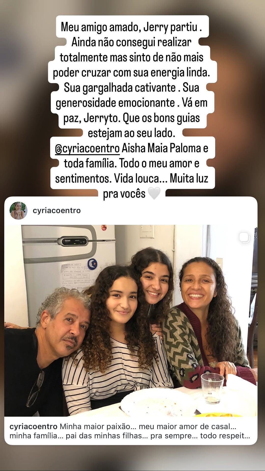 Emanuelle Araujo lamenta morte de amigo • Instagram/Emanuelle Araujo