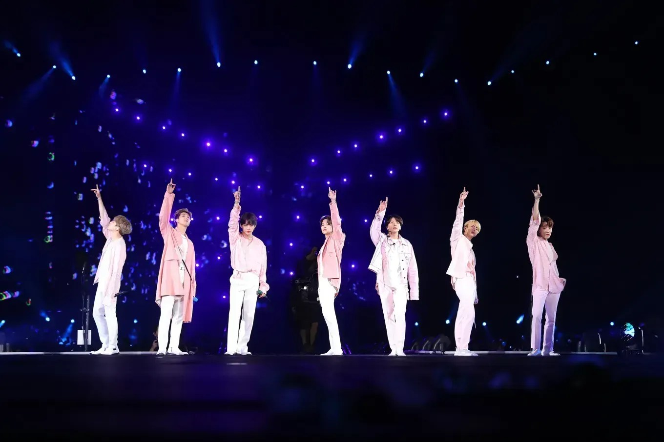BTS se apresentando em São Paulo no ano de 2019. • BIGHIT ENTERTAINMENT/DIVULGAÇÃO