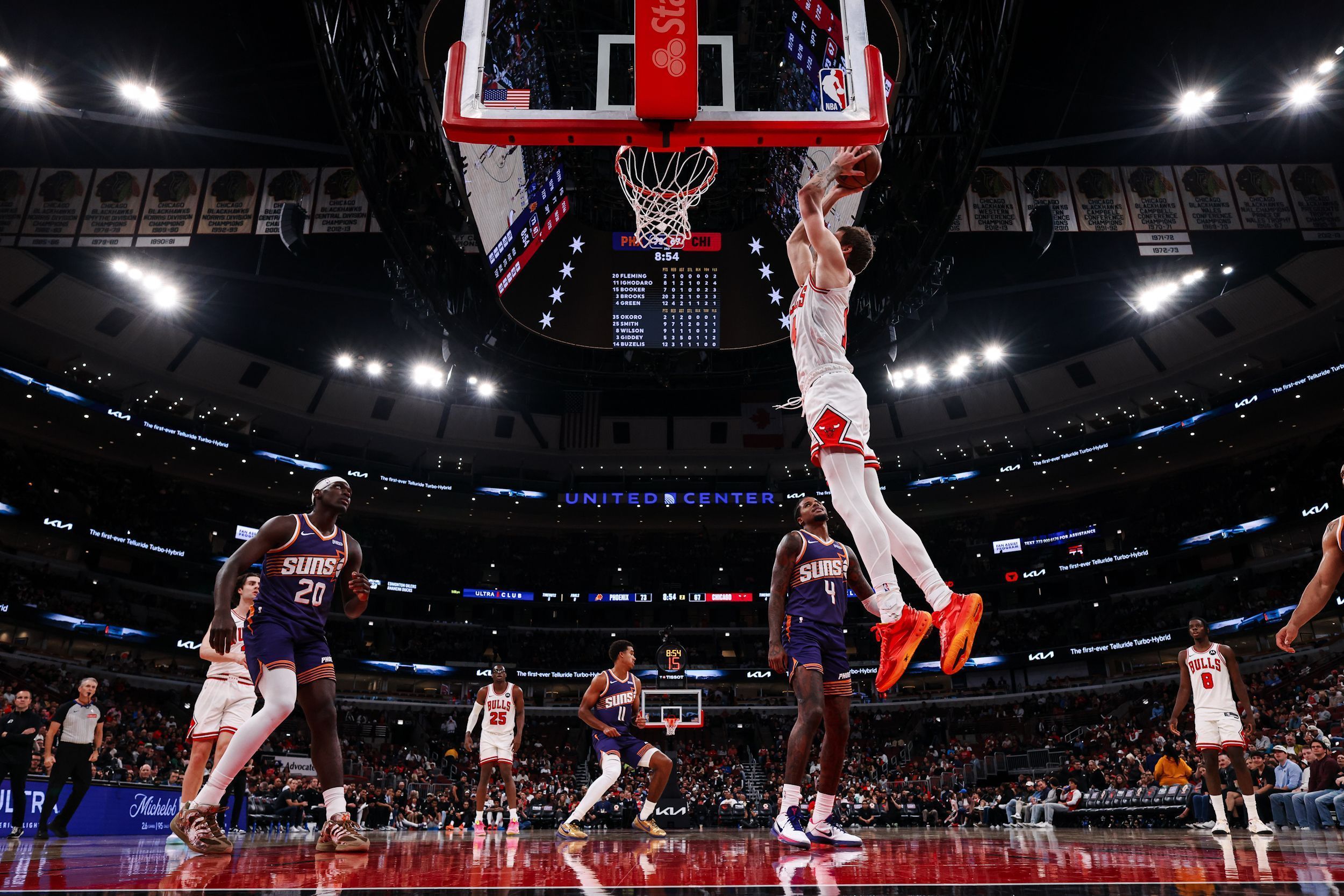 Chicago Bulls venceu o Phoenix Suns por 124 a 117 • Divulgação/Chicago Bulls