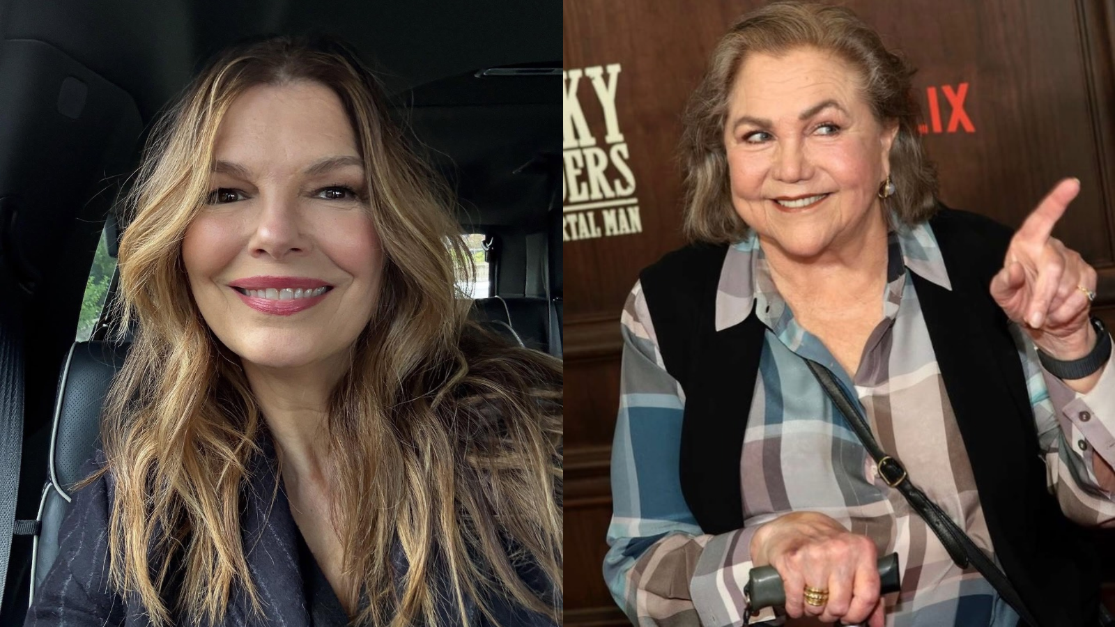 Jeanne Tripplehorn atriz de "Instinto Selvagem", e Kathleen Turner de "Tudo por uma esmeralda", com quem Michael Douglas teve casos secretos • Instagram/ Jeanne Tripplehorn / Kathleen Turner