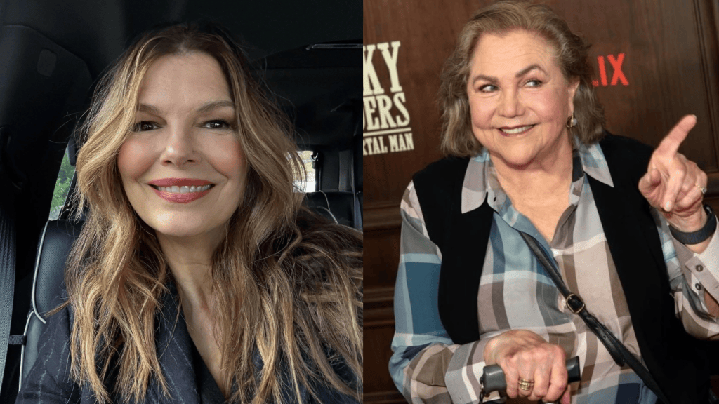 Jeanne Tripplehorn atriz de “Instinto Selvagem”, e Kathleen Turner de “Tudo por uma esmeralda”, com quem Michael Douglas teve casos secretos • Instagram/ Jeanne Tripplehorn / Kathleen Turner