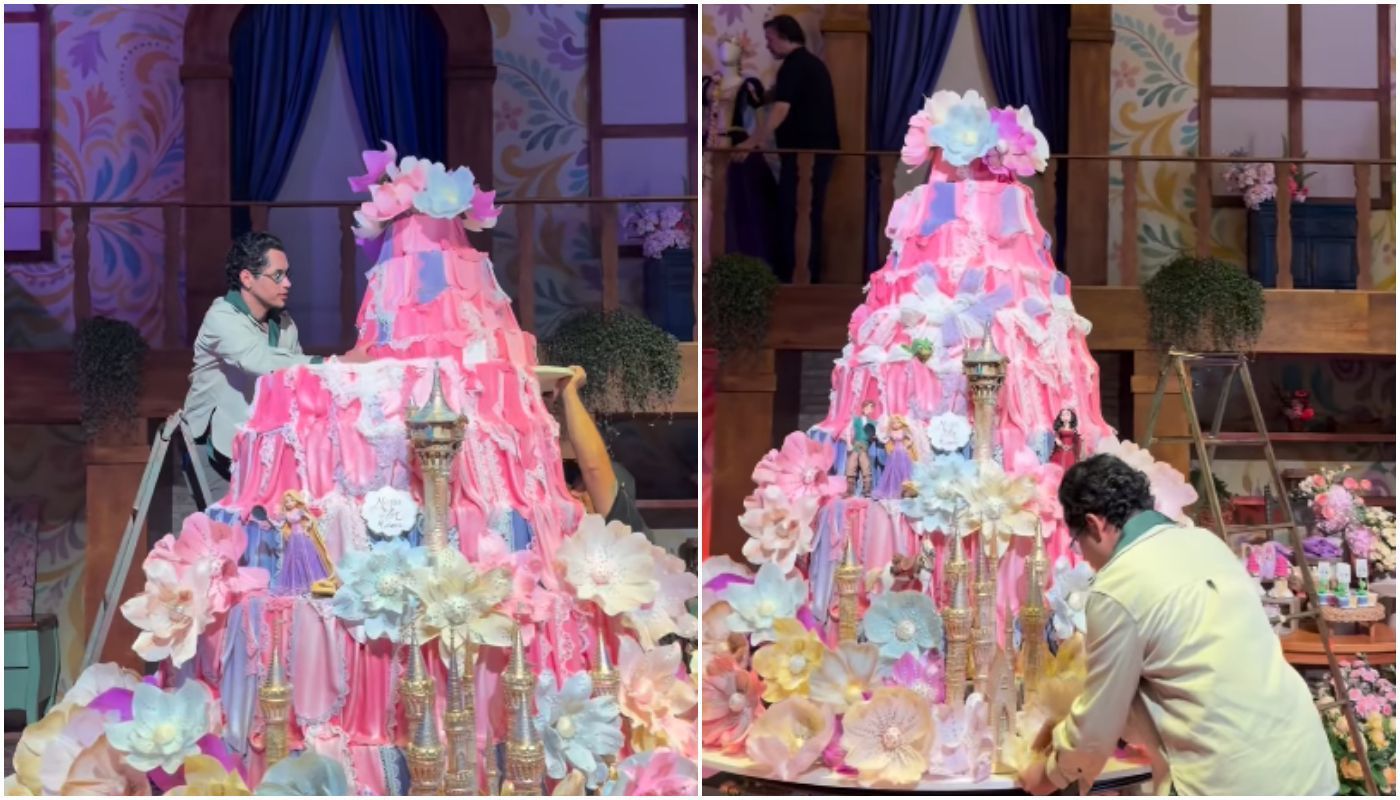 Confeiteiro conta perrengue com bolo de 1 tonelada para festa de Maria Flor