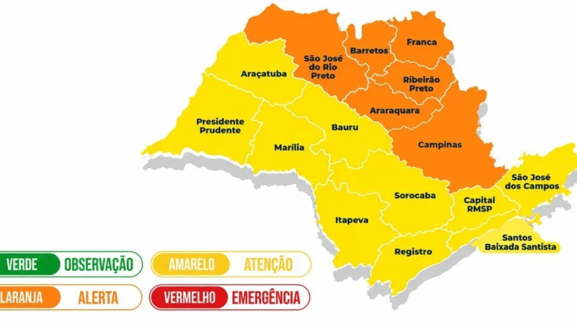 Alerta da Defesa Civil emitido na noite de terça-feira (27)