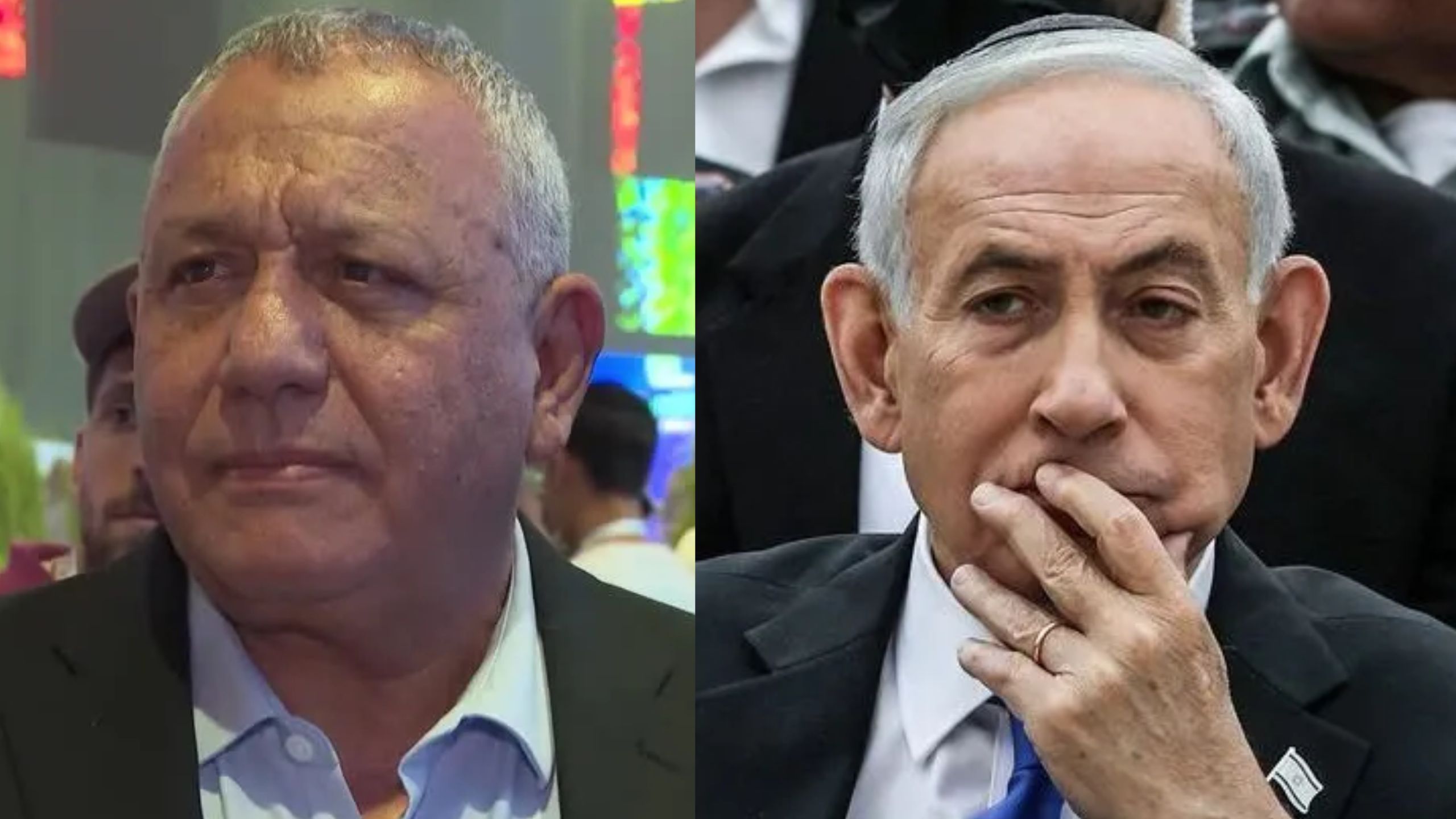 Gadi Eisenkot e Benjamin Netanyahu, principais candidatos à eleição de Israel