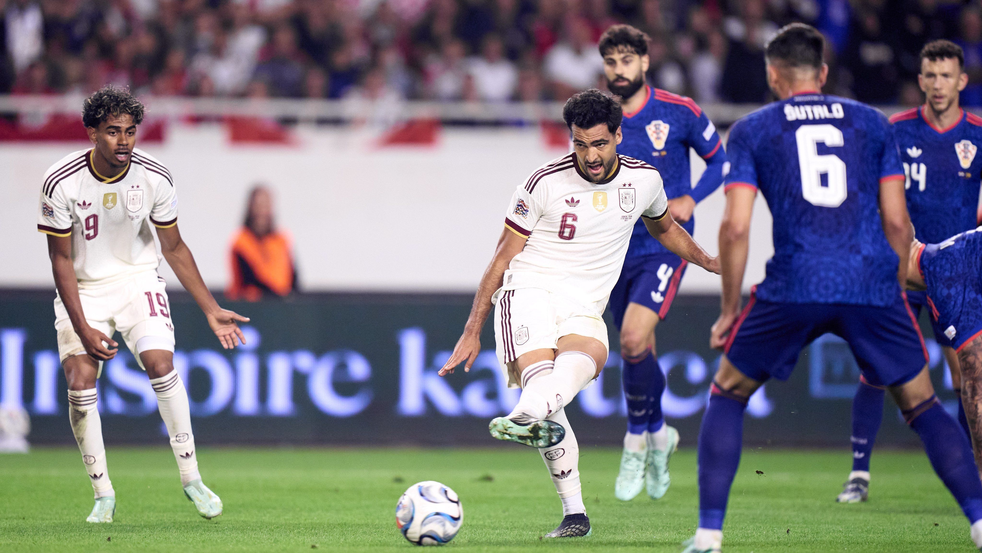 Imagem de destaque do post: Campeão da Champions marca, é expulso, e Espanha vence Croácia na Nations